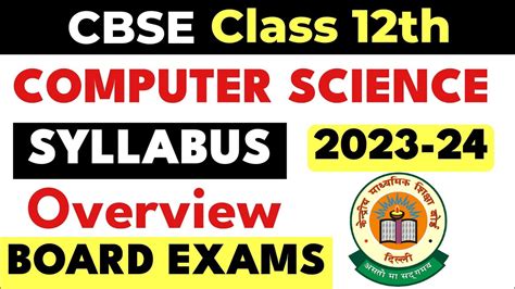 Toradh íomhá ar Class 12 Computer Science Syllabus