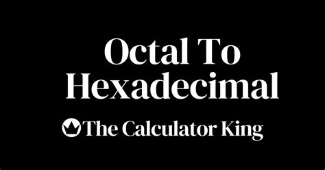 Convert From Octal to Hexadecimal に対する画像結果