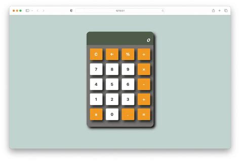 Image result for Calculator Code in HTML CSS and JS PNG
