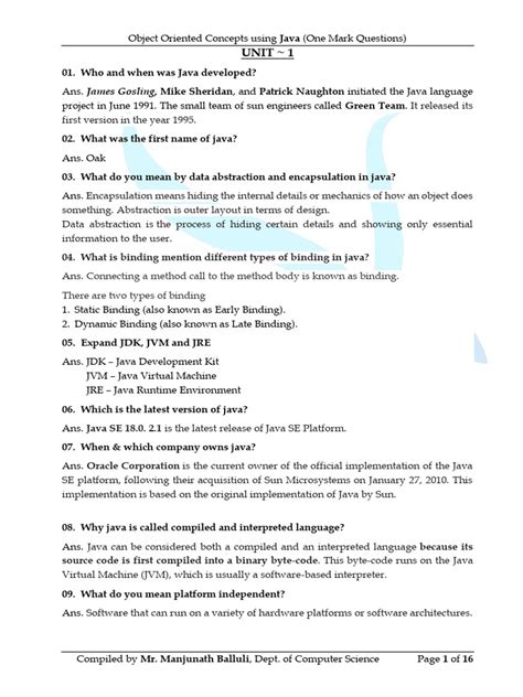 Image result for Java Viva Questions