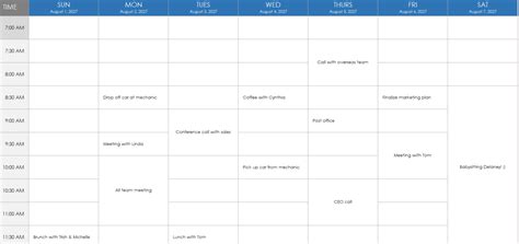 Image result for Make a Schedule Using Excel