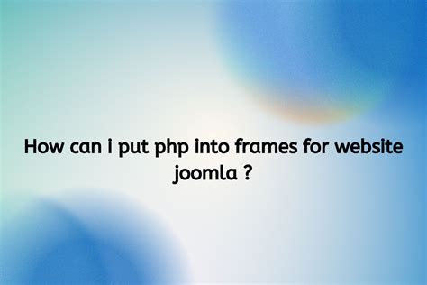 Toradh íomhá ar PHP Frames Templates
