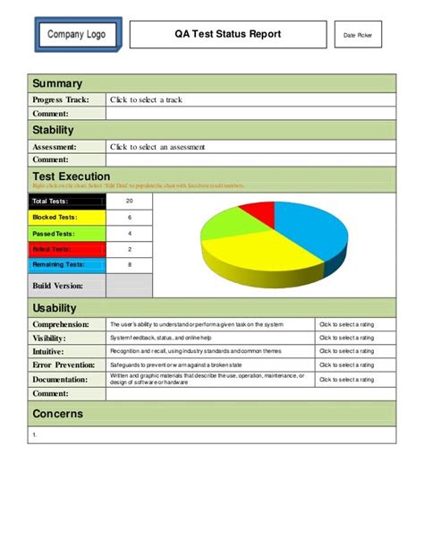Image result for Q&A Test Report Template