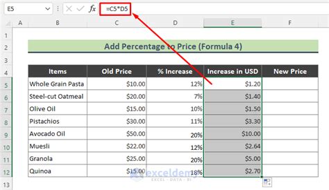 Image result for How to Add Percentage in Excel