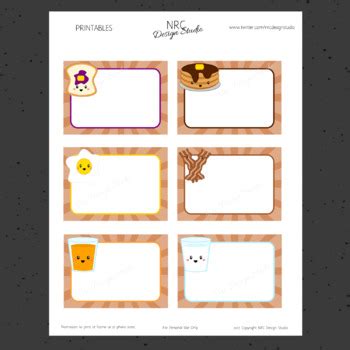 Printable Labels for Breakfast に対する画像結果