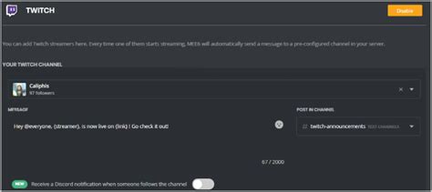 Image result for How to Code Twitch Live Alert Discord.js
