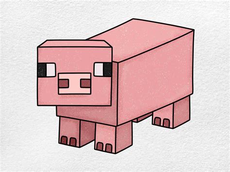 Toradh íomhá ar How to Draw Minecraft Pig