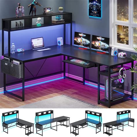 Toradh íomhá ar LED Gaming Computer Desk
