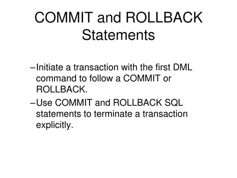 Image result for Commit and Roll Back SQL