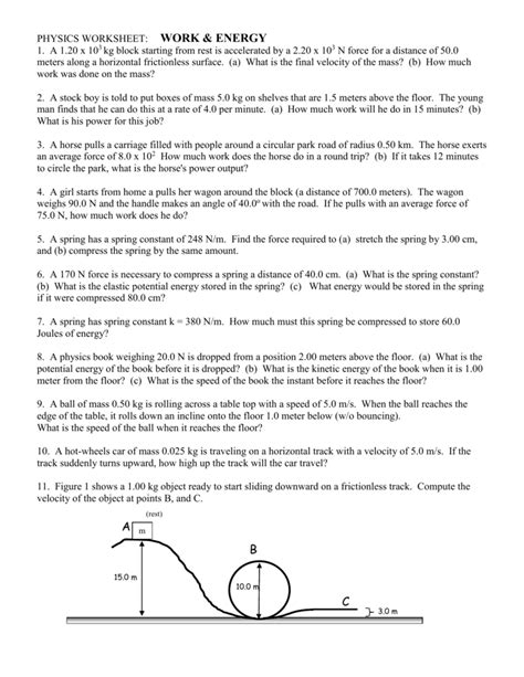 Image result for Printable Physics Worksheets