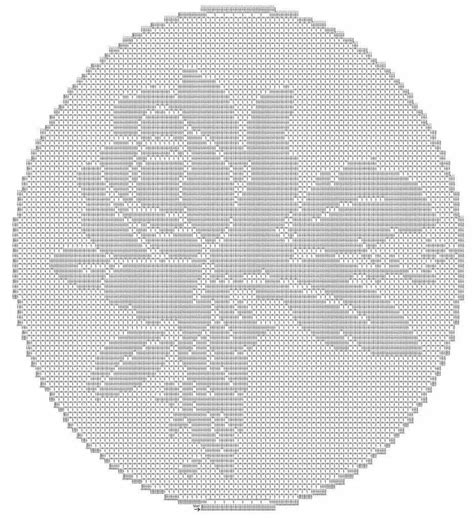 Image result for Filet Crochet Rose Chart