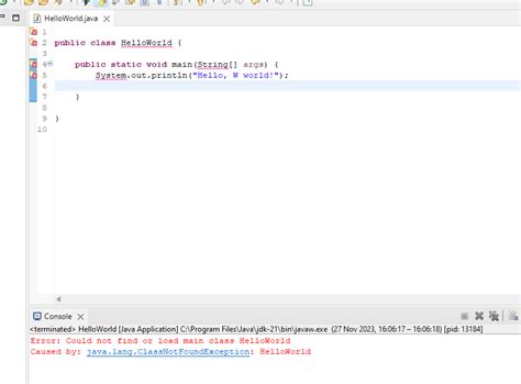 Toradh íomhá ar ClassNotFoundException Error