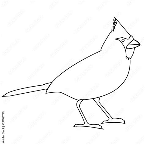 Toradh íomhá ar Cardinal Bird Outline Drawing