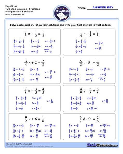 Toradh íomhá ar 2 Step Equations with Division