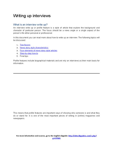 Image result for How to Write Up an Interview Article