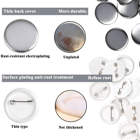 BUYGOO 100Pcs Badge Making Kit for Kids, Metal Button Pin Badge Craft ...