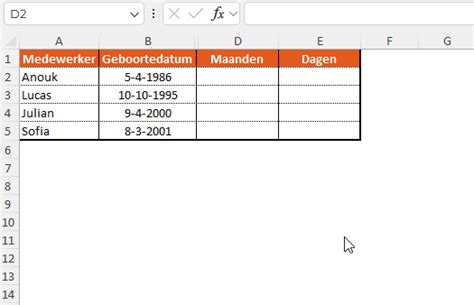 Formule Jaartal in Excel に対する画像結果