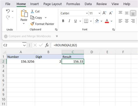 Image result for How to Round a Calculated Number in Excel