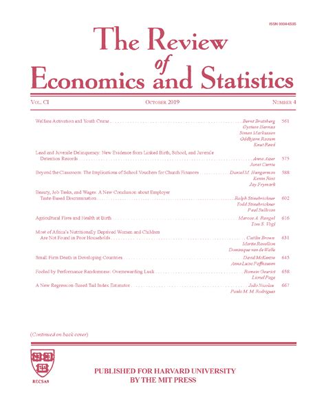 Image result for Review Of Economics And Statistics