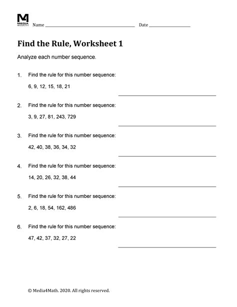 Image result for What's My Rule Worksheet