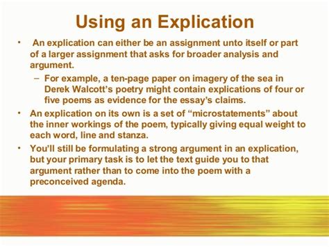Image result for Explication Example