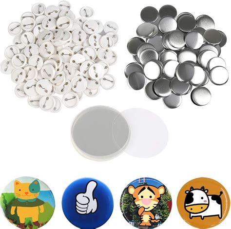 BUYGOO 100Pcs Badge Making Kit for Kids, Metal Button Pin Badge Craft ...