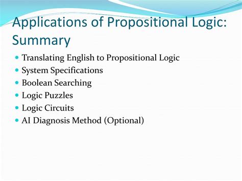 Image result for Applications of Propositional Logic