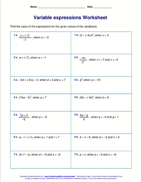 Toradh íomhá ar Pre-Algebra How to Evaluate Expressions