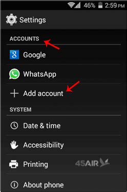 Image result for Android Add Email