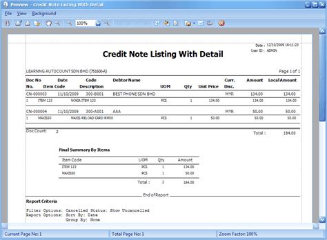 Image result for SQL Accounting Credit Note