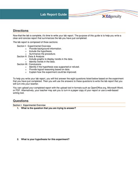 Image result for Lab Report Procedure Example