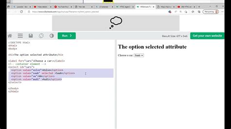 Image result for HTML Selected