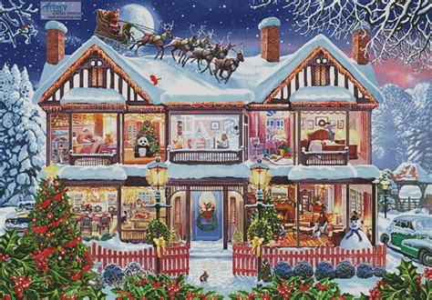 Image result for Christmas House Cross Stitch Patterns