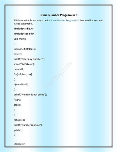 Image result for Write a Program for Prime Number in C