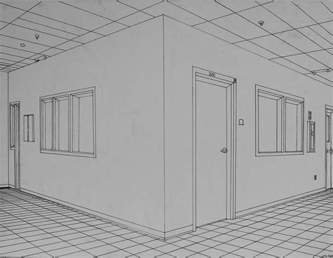 Image result for 2-Point Perspective Hallway