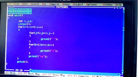Image result for Triangle Pattern in C in for Loop
