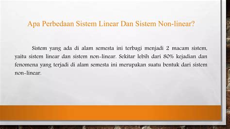 Image result for Linear Dan Non Linear Adalah