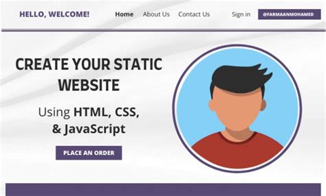 Image result for Static Web Page HTML