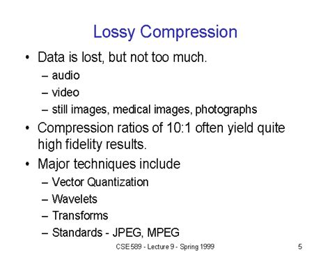 Image result for Lossy Compression Definition
