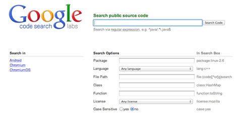 Image result for Google Source Code Search