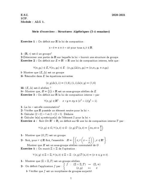 Image result for Structure Algebrique Exo7