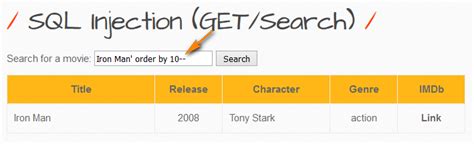Image result for SQL Injection Order by Example