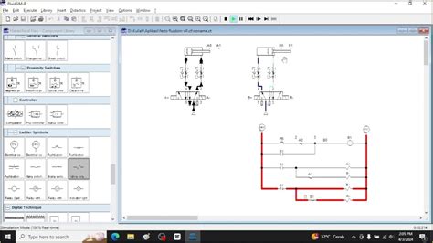 Toradh íomhá ar Fluidsim Elektropneumatik