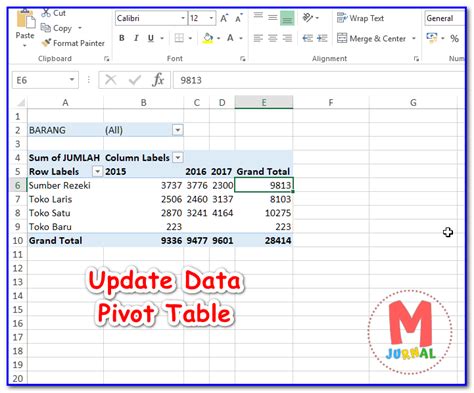 Toradh íomhá ar How to Update PivotTable Data