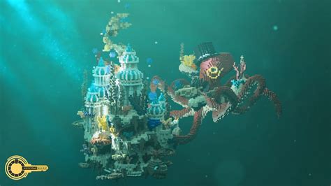 Toradh íomhá ar Minecraft Octopus Build