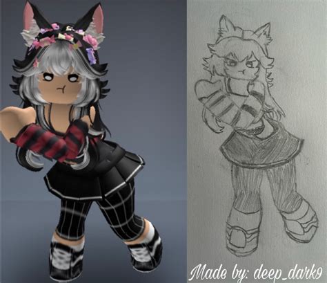 Image result for Roblox Character Drawing Dark