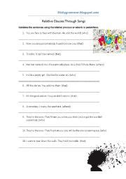 Image result for Relative Clause Song