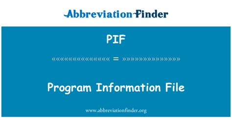 Image result for Program Information File
