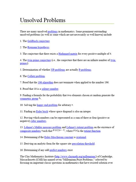 Toradh íomhá ar Unsolved Math Problems