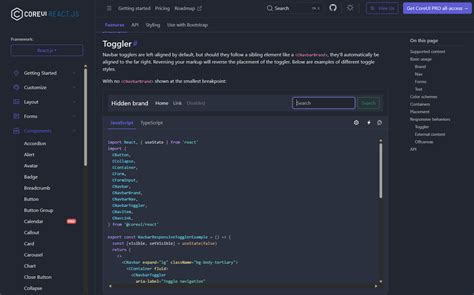 React S Navbar Template に対する画像結果